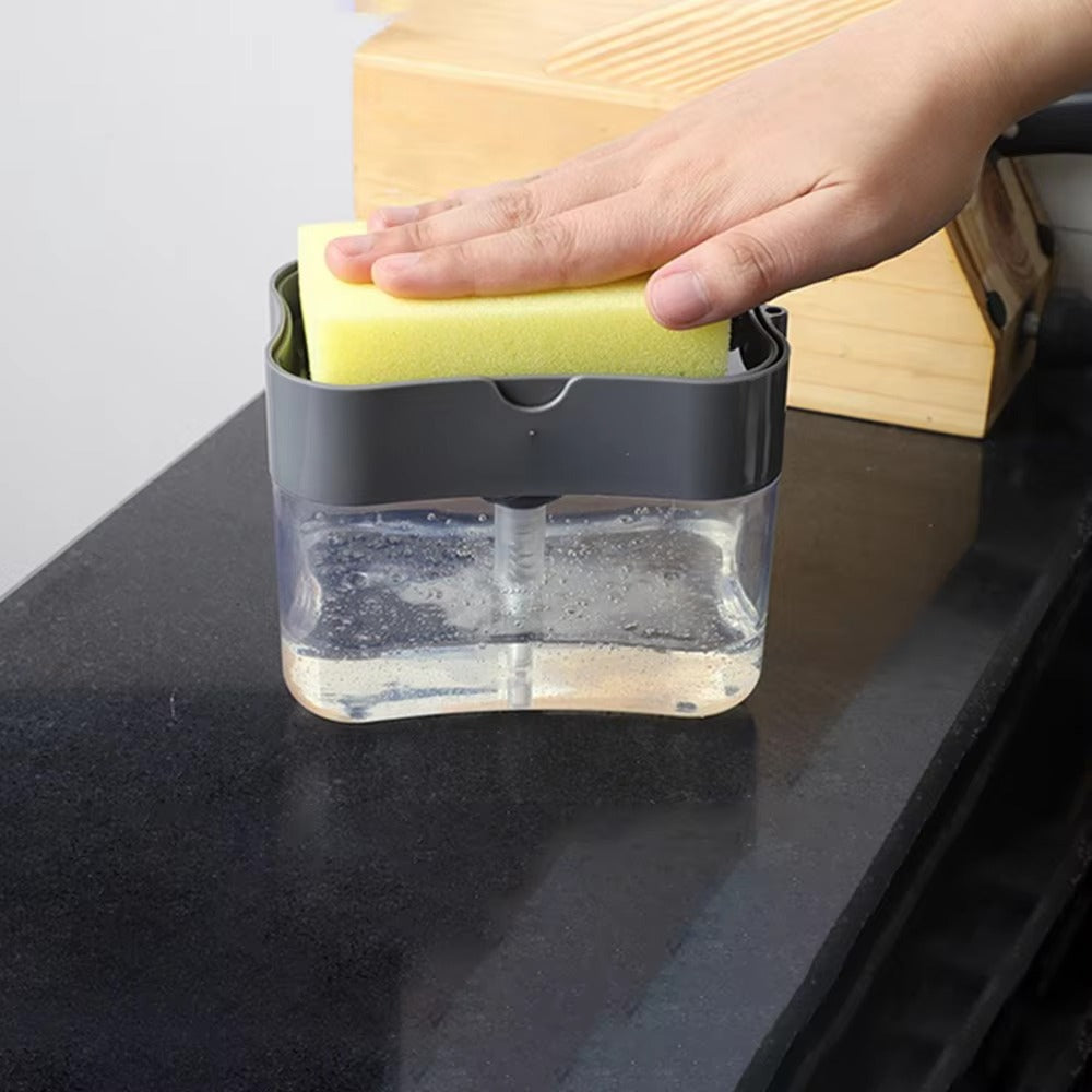 SinkSaver™ 2-σε-1 Διανεμητής Σαπουνιού με Σφουγγάρι