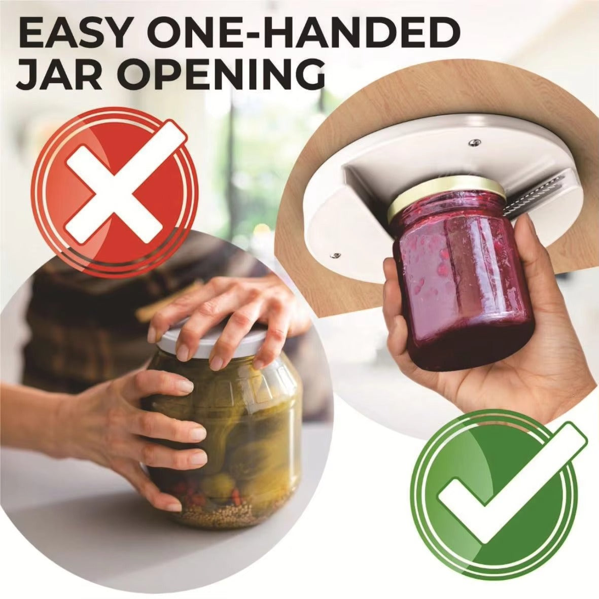 GripEase Jar Master – Εύκολο Άνοιγμα Βάζων για Κάθε Κουζίνα