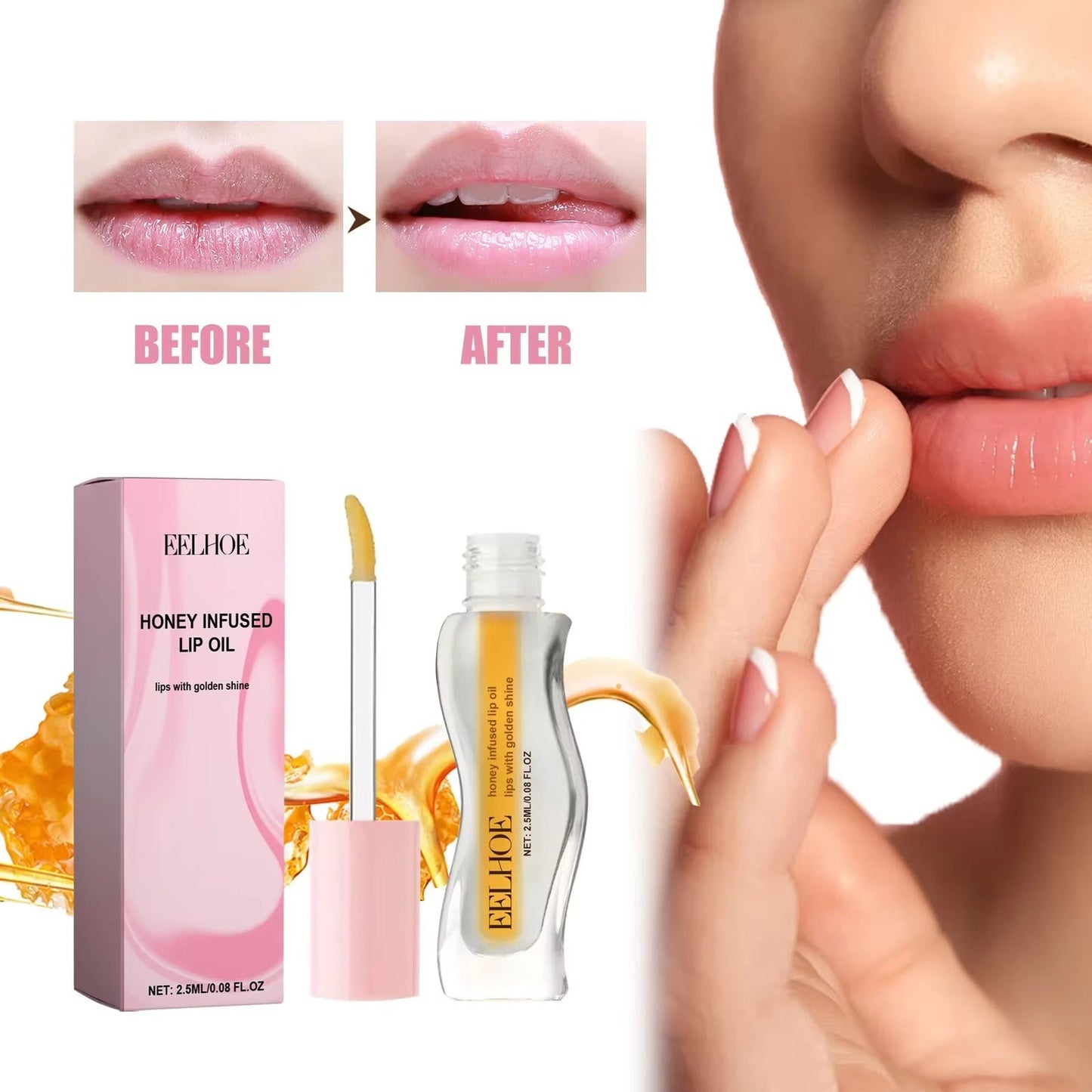 LuxeHoney™ Λάδι για λάμψη χειλιών