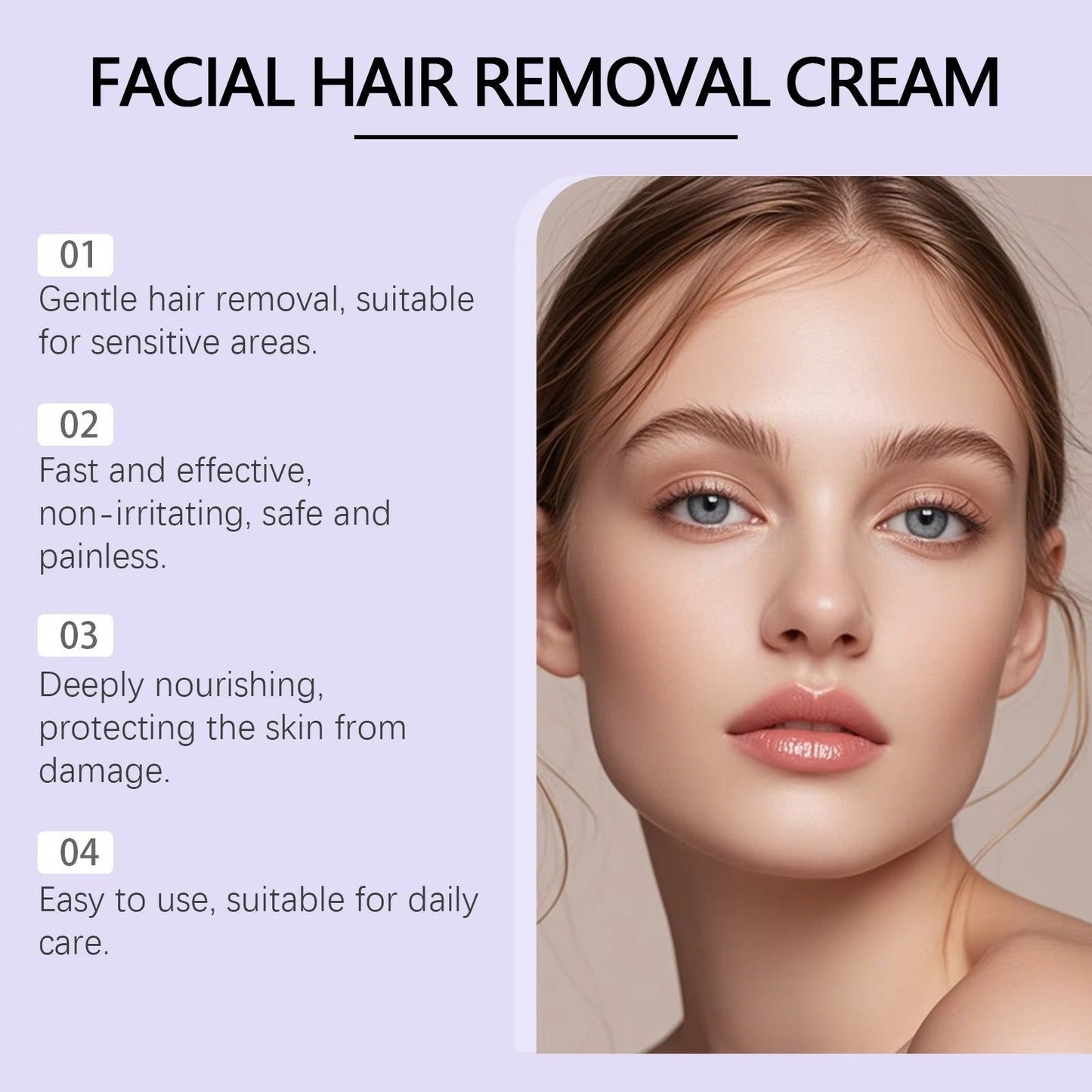 GlowSoothe™ Κρέμα Αφαίρεσης Τριχών Προσώπου