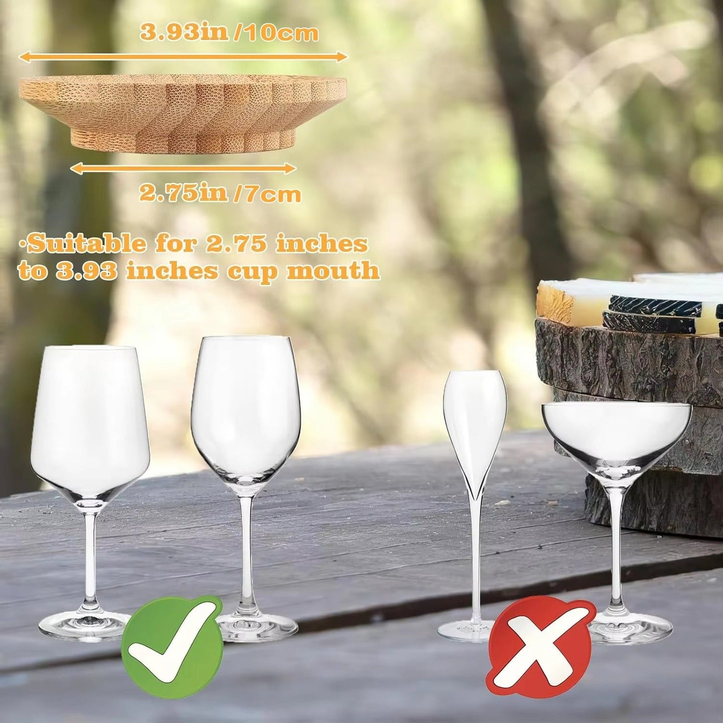 WineDiner™ Κάλυμμα Καρυκευμάτων για Ποτήρι Κρασιού