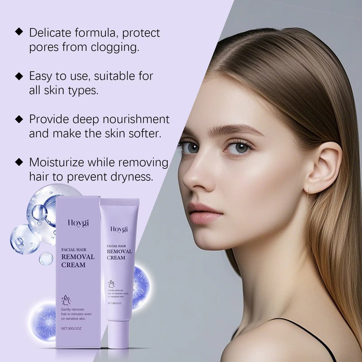 GlowSoothe™ Κρέμα Αφαίρεσης Τριχών Προσώπου